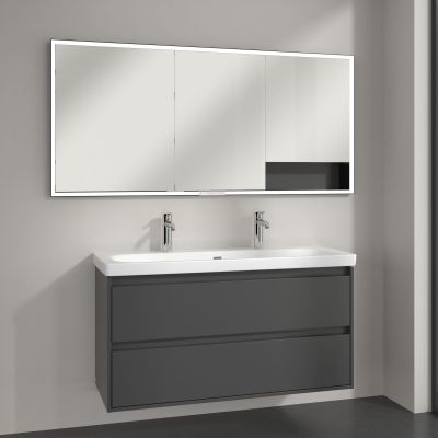 Villeroy & Boch My View+ szafka 160x16,8x75 cm z lustrem grafitowa B48216VR