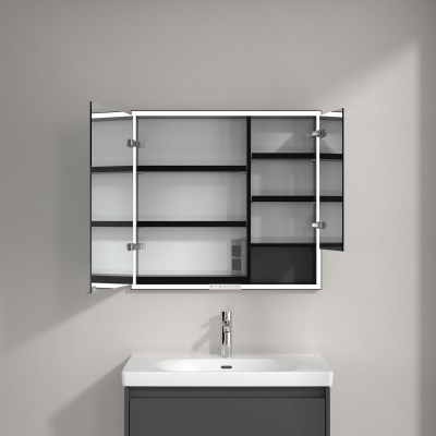 Villeroy & Boch My View+ szafka 80x16,8x75 cm z lustrem grafitowa B48280VR