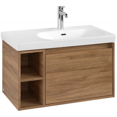 Villeroy & Boch Skyla szafka 77,2x43,9x43,6 cm podumywalkowa wisząca prawa Oak Kansas C78700RH