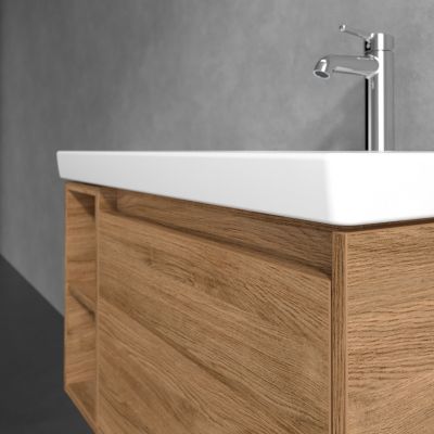 Villeroy & Boch Skyla szafka 77,2x43,9x43,6 cm podumywalkowa wisząca prawa Oak Kansas C78700RH