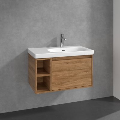 Villeroy & Boch Skyla szafka 77,2x43,9x43,6 cm podumywalkowa wisząca prawa Oak Kansas C78700RH