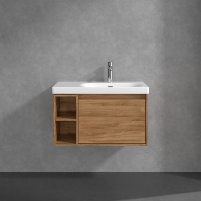 Villeroy & Boch Skyla szafka 77,2x43,9x43,6 cm podumywalkowa wisząca prawa Oak Kansas C78700RH