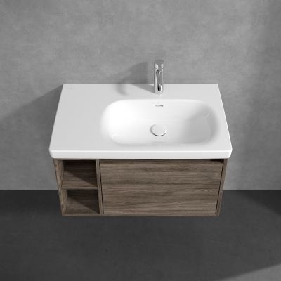 Villeroy & Boch Skyla szafka 77,2x43,9x43,6 cm podumywalkowa wisząca prawa Stone Oak C78700RK