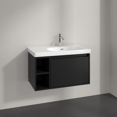 Villeroy & Boch Skyla szafka 77,2x43,9x43,6 cm podumywalkowa wisząca prawa Volcano Black C78700VL