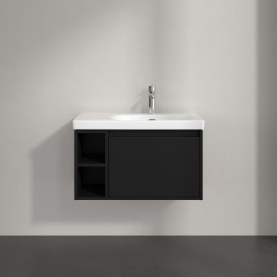 Villeroy & Boch Skyla szafka 77,2x43,9x43,6 cm podumywalkowa wisząca prawa Volcano Black C78700VL