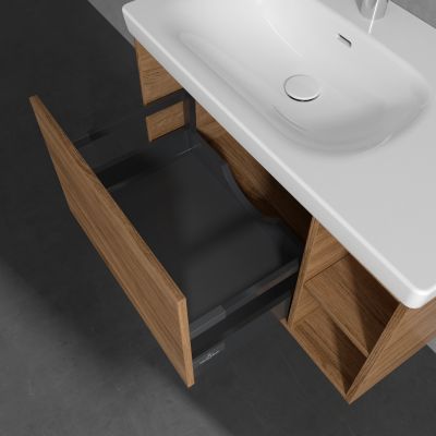 Villeroy & Boch Skyla szafka 77,2x43,9x43,6 cm podumywalkowa wisząca lewa Oak Kansas C78800RH