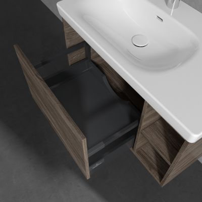 Villeroy & Boch Skyla szafka 77,2x43,9x43,6 cm podumywalkowa wisząca lewa Stone Oak C78800RK