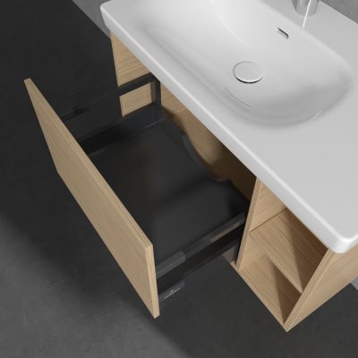 Villeroy & Boch Skyla szafka 77,2x43,9x43,6 cm podumywalkowa wisząca lewa Nordic Oak C78800VJ
