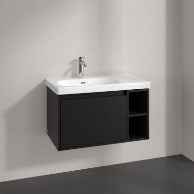 Villeroy & Boch Skyla szafka 77,2x43,9x43,6 cm podumywalkowa wisząca lewa Volcano Black C78800VL