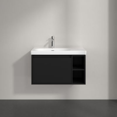 Villeroy & Boch Skyla szafka 77,2x43,9x43,6 cm podumywalkowa wisząca lewa Volcano Black C78800VL