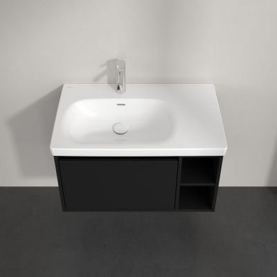 Villeroy & Boch Skyla szafka 77,2x43,9x43,6 cm podumywalkowa wisząca lewa Volcano Black C78800VL
