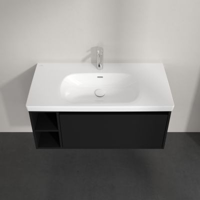 Villeroy & Boch Skyla szafka 97,2x43,9x43,6 cm podumywalkowa wisząca Volcano Black C79000VL
