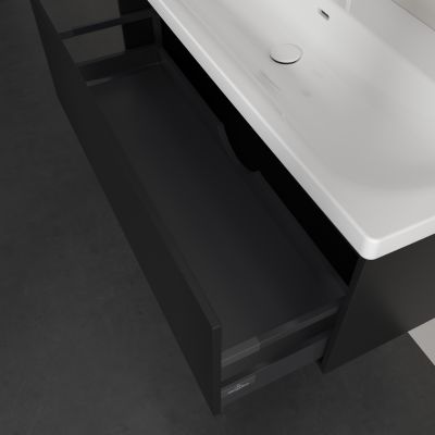 Villeroy & Boch Skyla szafka 117,2x43,9x43,6 cm podumywalkowa wisząca Volcano Black C79200VL