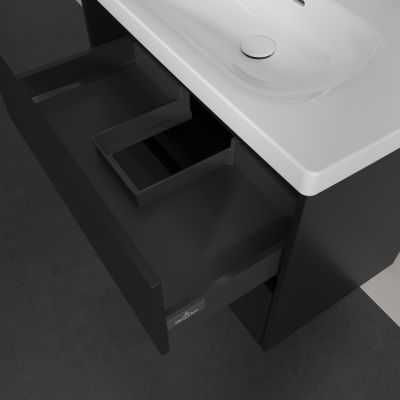 Villeroy & Boch Skyla szafka 77,2x43,9x59,6 cm podumywalkowa wisząca Volcano Black C79600VL