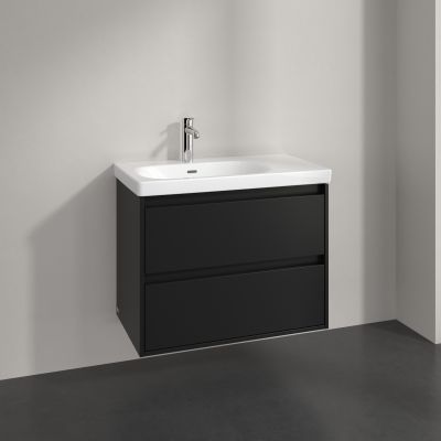 Villeroy & Boch Skyla szafka 77,2x43,9x59,6 cm podumywalkowa wisząca lewa Volcano Black C79800VL