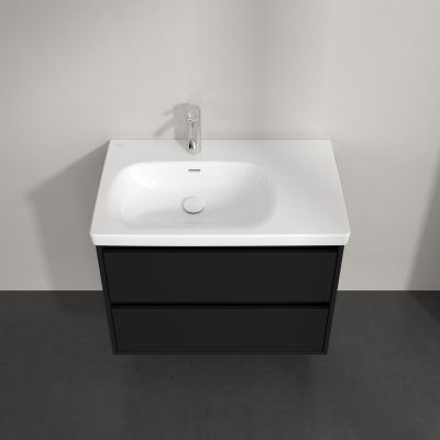 Villeroy & Boch Skyla szafka 77,2x43,9x59,6 cm podumywalkowa wisząca lewa Volcano Black C79800VL