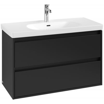 Villeroy & Boch Skyla szafka 97,2x43,9x59,6 cm podumywalkowa wisząca Volcano Black C79900VL