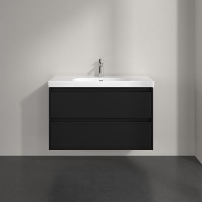 Villeroy & Boch Skyla szafka 97,2x43,9x59,6 cm podumywalkowa wisząca Volcano Black C79900VL