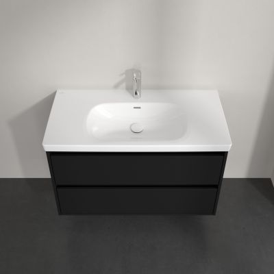Villeroy & Boch Skyla szafka 97,2x43,9x59,6 cm podumywalkowa wisząca Volcano Black C79900VL