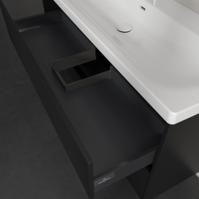 Villeroy & Boch Skyla szafka 117,2x43,9x59,6 cm podumywalkowa wisząca Volcano Black C80000VL