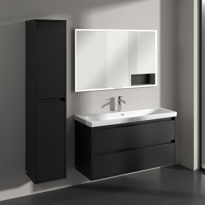 Villeroy & Boch Skyla szafka 35x34,8x170 cm boczna wisząca lewa Volcano Black C80100VL