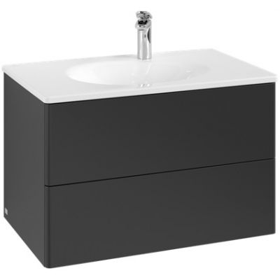 Villeroy & Boch Antao szafka 78,8x49,6x50,4 cm podumywalkowa wisząca Black Matt Lacquer K04000PD