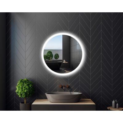 Venti Ringo lustro 50x50 cm okrągłe z oświetleniem