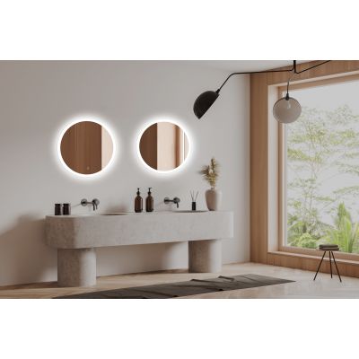 Venti Ringo lustro 50x50 cm okrągłe z oświetleniem