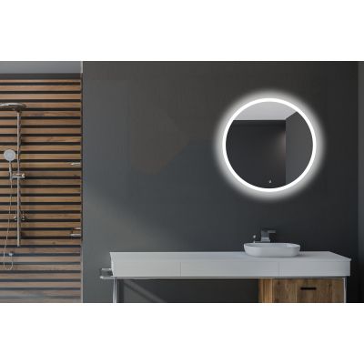 Venti Ringo lustro 50x50 cm okrągłe z oświetleniem