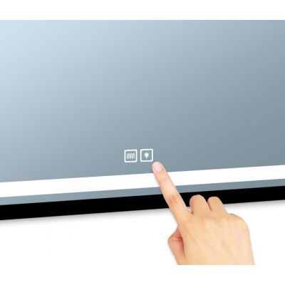 Venti Duo Gold lustro 60x80 cm prostokątne z oświetleniem z matą grzewczą czarny-złoty