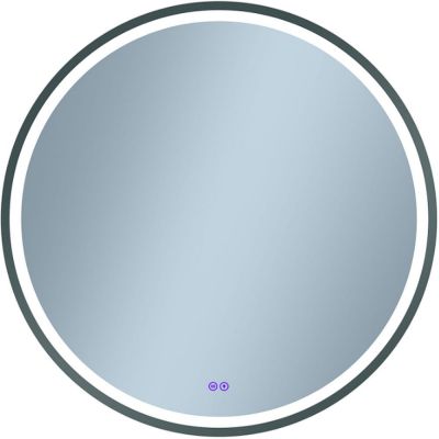 Venti Orion Graphite lustro 80 cm okrągłe z oświetleniem z matą grzewczą grafit