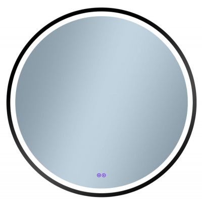 Venti Orion Black lustro 60 cm okrągłe z oświetleniem czarny