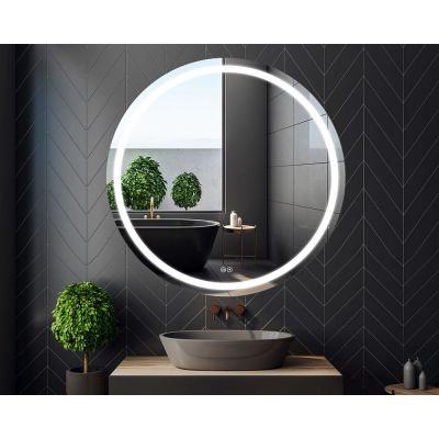 Venti Faro lustro 80 cm okrągłe z oświetleniem z matą grzewczą