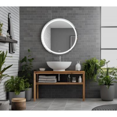 Venti Faro lustro 80 cm okrągłe z oświetleniem z matą grzewczą