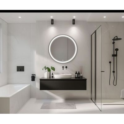 Venti Faro lustro 80 cm okrągłe z oświetleniem z matą grzewczą