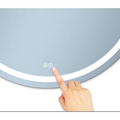 Venti Faro lustro 60 cm okrągłe z oświetleniem z matą grzewczą