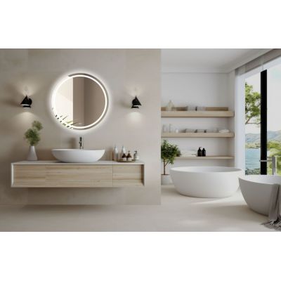 Venti Faro lustro 60 cm okrągłe z oświetleniem z matą grzewczą