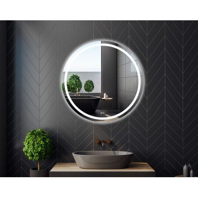 Venti Faro lustro 60 cm okrągłe z oświetleniem z matą grzewczą