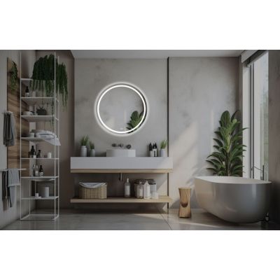 Venti Faro lustro 60 cm okrągłe z oświetleniem z matą grzewczą