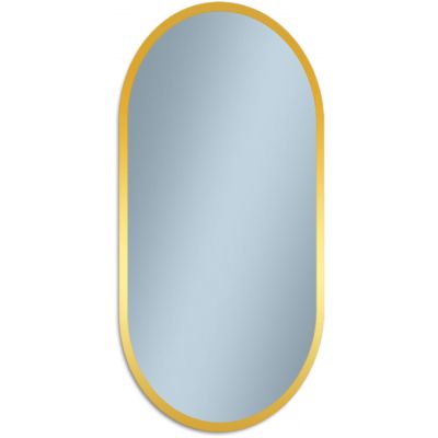 Venti Oslo lustro 50x90 cm owalne z oświetleniem złoty