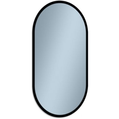 Venti Oslo lustro 50x90 cm owalne z oświetleniem czarny