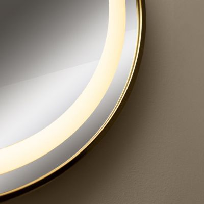 Zuma Line lustro 60x60 cm okrągłe z oświetleniem transparentny-złoty 003064-030714