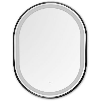 Zuma Line lustro 50x70 cm owalne z oświetleniem czarny 003064-030827