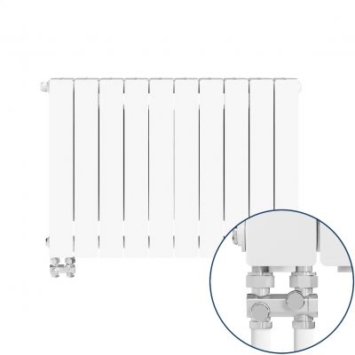 KFA Armatura ADR500 grzejnik pokojowy 57x80,5 cm podłączenie dolne biały 763-104-44