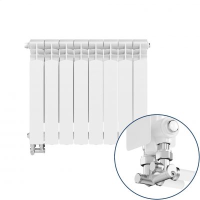 KFA Armatura G500F/D/8 grzejnik pokojowy 57,2x64,4 cm podłączenie dolne biały 789-083-44