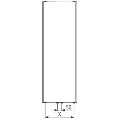 Kermi Verteo Plan T22 grzejnik łazienkowy dekoracyjny 120x30 cm biały PSN221200301X3K