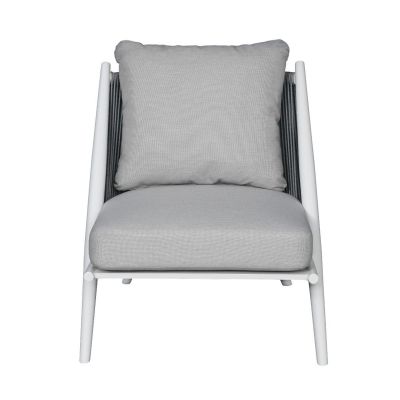 Miloo Home Beri krzesło ogrodowe aluminium białe/szary beż ML10862