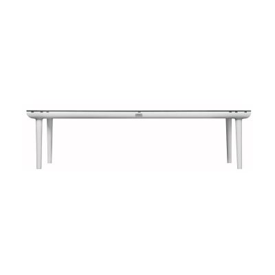 Miloo Home Beri stolik ogrodowy kawowy aluminium białe/szkło szare ML10864