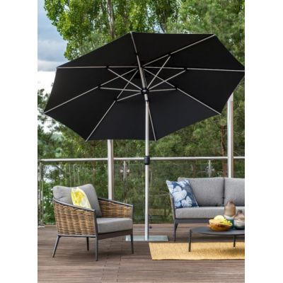 Miloo Home Como parasol ogrodowy 3 m aluminium szare/grafit ML10865