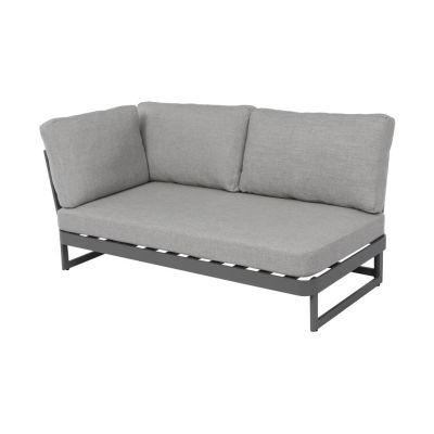 Miloo Home Sue Grey sofa ogrodowa 2-osobowa prawa szary mat/melanż ML10986